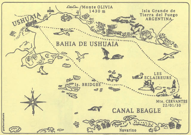 Mapa del Canal Beagle
